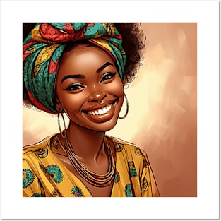 Harmonie Culturelle : La Femme Africaine en Couleurs Resplendissantes Posters and Art